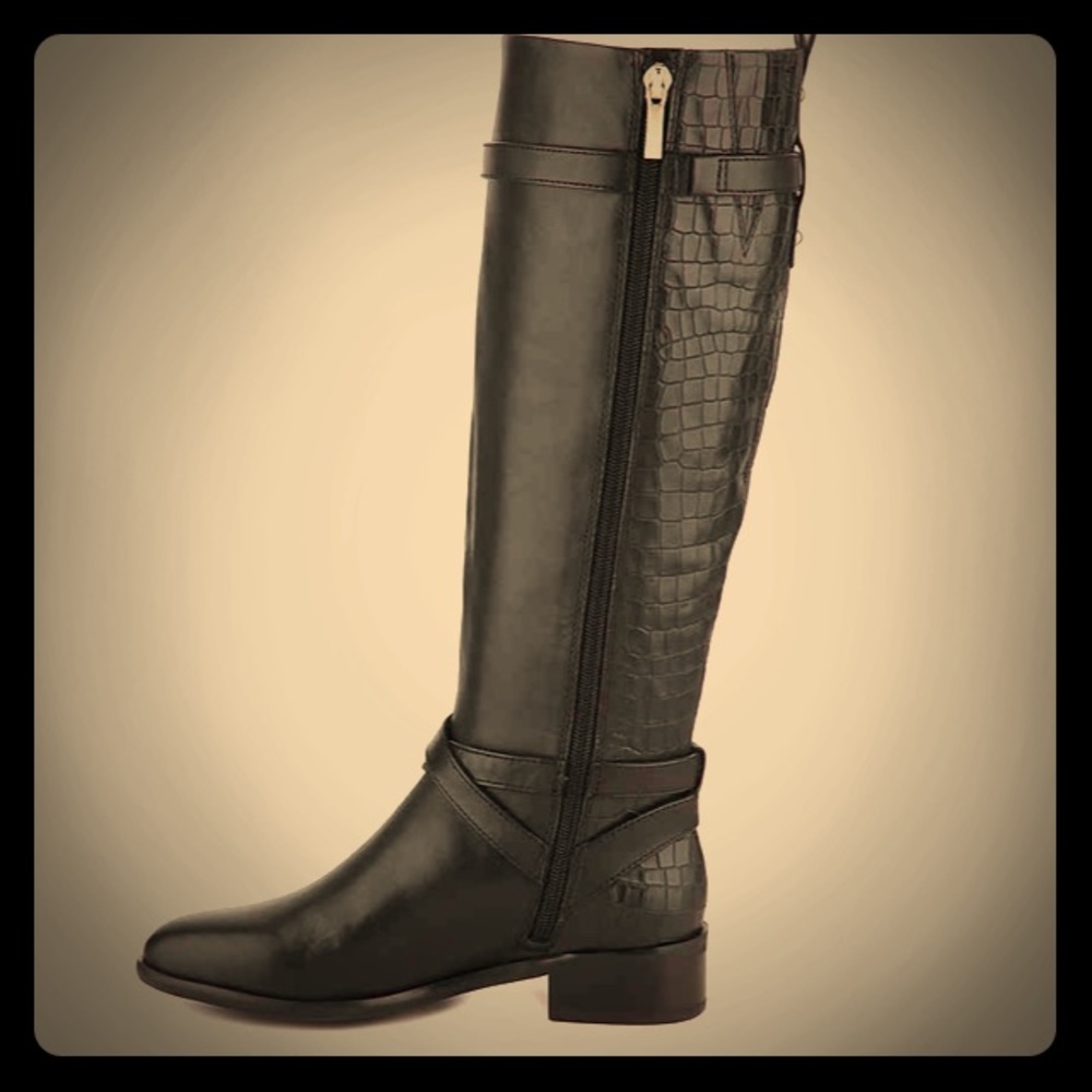 Essex Lane black crocodile boots